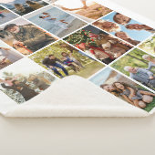 Creëer Uw eigen gepersonaliseerde 16 foto collage Sherpa Deken (3/4)