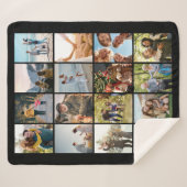 Creëer Uw eigen gepersonaliseerde 16 foto collage Sherpa Deken (Voorkant (horizontaal))