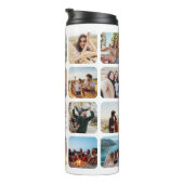 Creëer Uw eigen gepersonaliseerde 20 foto collage Thermosbeker (Geroteerd rechts)
