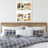 Creëer Uw eigen gepersonaliseerde 22 foto collage Canvas Afdruk (Insitu (Slaapkamer))