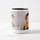 Creëer Uw eigen gepersonaliseerde 2 foto's Tweekleurige Koffiemok (Center)