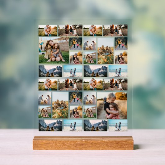 Creëer Uw eigen gepersonaliseerde 32 fotocollage Acryl Bord (Neutraal)