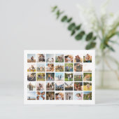 Creëer Uw eigen gepersonaliseerde 35 foto collage Briefkaart (Staand voorkant)
