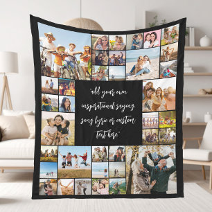 Creëer Uw eigen gepersonaliseerde 36 foto collage Fleece Deken