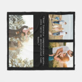 Creëer Uw eigen gepersonaliseerde 3 foto en offert Fleece Deken (Voorkant (Horizontaal))