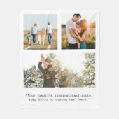 Creëer Uw eigen gepersonaliseerde 3 foto en offert Fleece Deken (Voorkant)