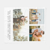 Creëer Uw eigen gepersonaliseerde 3 foto en offert Fleece Deken (Voorkant (Horizontaal))