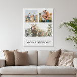 Creëer Uw eigen gepersonaliseerde 3 foto en offert Imitatie Canvas Print<br><div class="desc">Creëer uw eigen aangepaste citaat canvas muurkunst. Beschikt over drie van uw foto's en gepersonaliseerde tekst in minimalistische typografie van de schrijfmachine.</div>