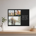 Creëer Uw eigen gepersonaliseerde 3 foto en offert Imitatie Canvas Print<br><div class="desc">Creëer uw eigen aangepaste citaat canvas muurkunst. Beschikt over drie van uw foto's en gepersonaliseerde tekst in minimalistische typografie van de schrijfmachine.</div>