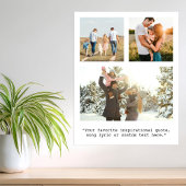 Creëer Uw eigen gepersonaliseerde 3 foto en offert Poster