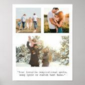 Creëer Uw eigen gepersonaliseerde 3 foto en offert Poster (Voorkant)