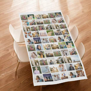 Creëer uw eigen gepersonaliseerde 60-fotocollage tafelkleed