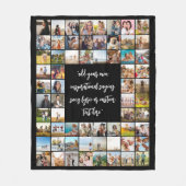 Creëer Uw eigen gepersonaliseerde 64-fotocollage Fleece Deken (Voorkant)