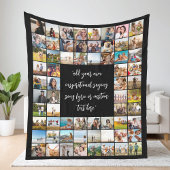 Creëer Uw eigen gepersonaliseerde 64-fotocollage Fleece Deken
