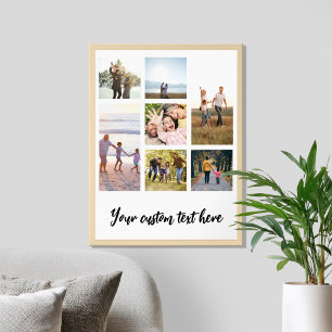 Creëer uw eigen gepersonaliseerde 7 foto collage poster