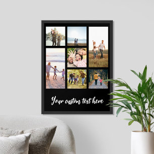 Creëer uw eigen gepersonaliseerde 7 foto collage poster