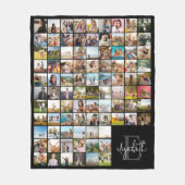 Creëer Uw eigen gepersonaliseerde 90 foto collage Fleece Deken (Voorkant)