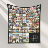 Creëer Uw eigen gepersonaliseerde 90 foto collage Fleece Deken