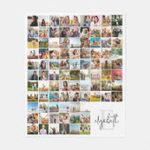 Creëer Uw eigen gepersonaliseerde 90 foto collage Fleece Deken (Voorkant)