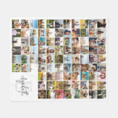 Creëer Uw eigen gepersonaliseerde 90 foto collage Fleece Deken (Voorkant (Horizontaal))