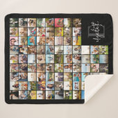 Creëer Uw eigen gepersonaliseerde 90 foto collage Sherpa Deken (Voorkant (horizontaal))