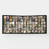 Creëer Uw eigen gepersonaliseerde 90 foto collage Spandoek (Horizontaal)