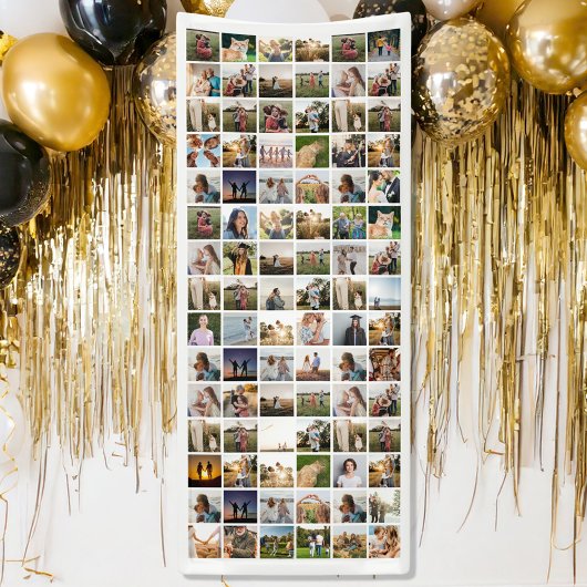 Creëer Uw eigen gepersonaliseerde 90 foto collage Spandoek