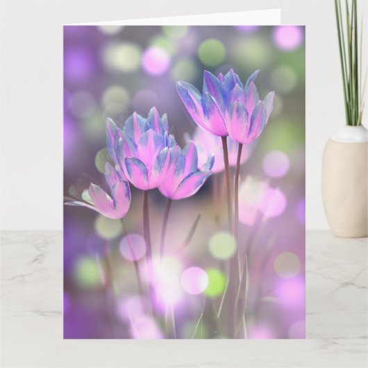 Creëer Uw eigen gepersonaliseerde Bokeh Spring Flo Kaart (Voorkant)