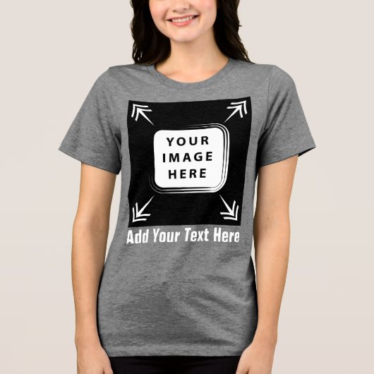 Creëer uw eigen gepersonaliseerde cadeaus Tri-Blend shirt (Voorkant)