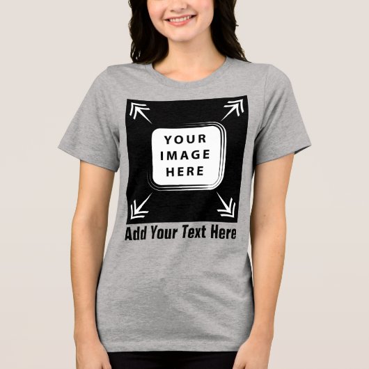 Creëer uw eigen gepersonaliseerde cadeaus Tri-Blend shirt (Voorkant)