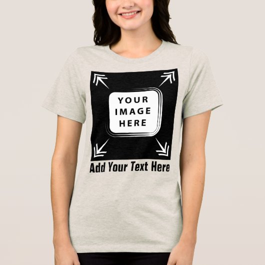 Creëer uw eigen gepersonaliseerde cadeaus Tri-Blend shirt (Voorkant)