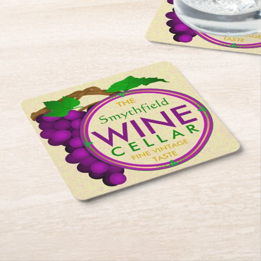 Creëer Uw Eigen Gepersonaliseerde Druiven van de Kartonnen Onderzetters (Schuin)