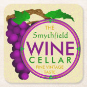 Creëer Uw Eigen Gepersonaliseerde Druiven van de Kartonnen Onderzetters (Voorkant)