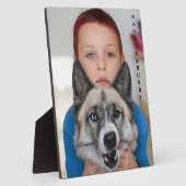 Creëer uw eigen gepersonaliseerde eerste huisdier  fotoplaat (Zijkant)