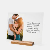 Creëer uw eigen gepersonaliseerde foto en offerte acryl bord (Hoek)