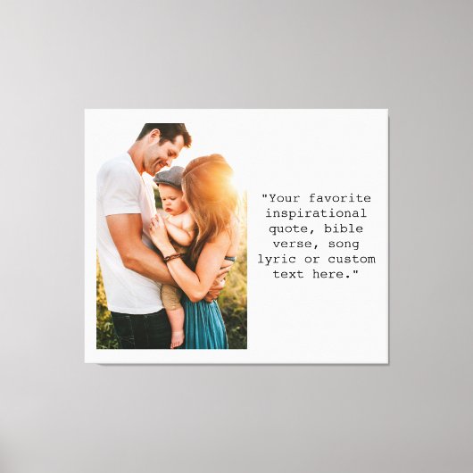 Creëer uw eigen gepersonaliseerde foto en offerte canvas afdruk (Voorkant)