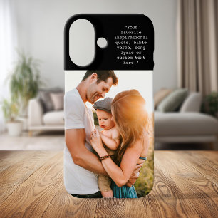 Creëer uw eigen gepersonaliseerde foto en offerte iPhone 16 hoesje