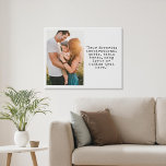 Creëer uw eigen gepersonaliseerde foto en offerte imitatie canvas print<br><div class="desc">Creëer uw eigen aangepaste citaat canvas muurkunst. Beschikt over een van uw foto's en gepersonaliseerde tekst in minimalistische typografie van de typemachine.</div>