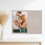 Creëer uw eigen gepersonaliseerde foto en offerte imitatie canvas print<br><div class="desc">Creëer uw eigen aangepaste citaat canvas muurkunst. Beschikt over een van uw foto's en gepersonaliseerde tekst in minimalistische typografie van de typemachine.</div>