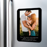Creëer uw eigen gepersonaliseerde foto en offerte magneet<br><div class="desc">Creëer uw eigen aangepaste foto- en citaatmagneet. Beschikt over een van uw foto's en gepersonaliseerde tekst in een minimalistische typografie met schrijfmachine.</div>