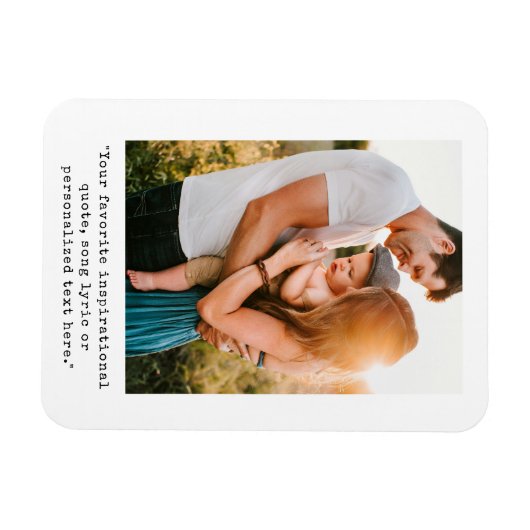 Creëer uw eigen gepersonaliseerde foto en offerte magneet (Horizontaal)