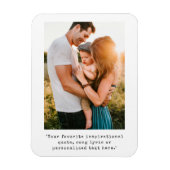 Creëer uw eigen gepersonaliseerde foto en offerte magneet (Verticaal)