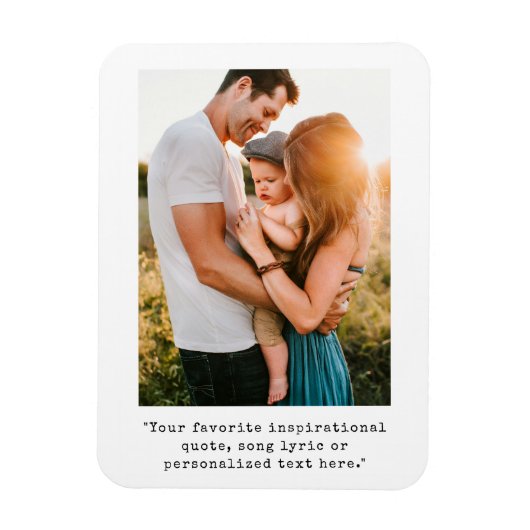 Creëer uw eigen gepersonaliseerde foto en offerte magneet (Verticaal)