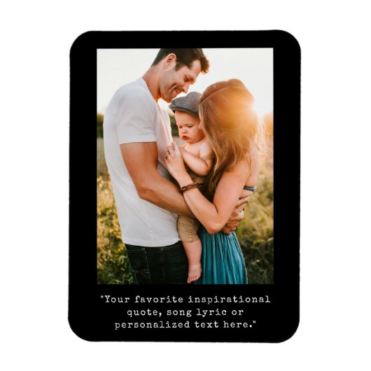 Creëer uw eigen gepersonaliseerde foto en offerte magneet (Verticaal)