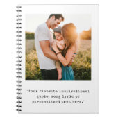 Creëer uw eigen gepersonaliseerde foto en offerte notitieboek (Voorkant)