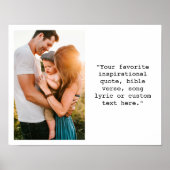 Creëer uw eigen gepersonaliseerde foto en offerte poster (Voorkant)