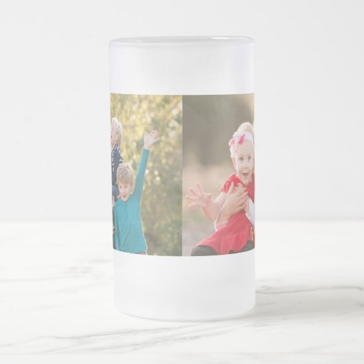 Creëer Uw eigen gepersonaliseerde foto Gold Text Matglas Bierpul (Center)