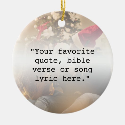 Creëer Uw eigen gepersonaliseerde foto met offerte Keramisch Ornament (Voorkant)