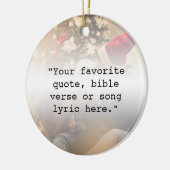 Creëer Uw eigen gepersonaliseerde foto met offerte Keramisch Ornament (Links)