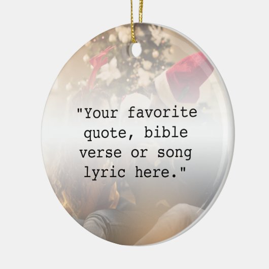 Creëer Uw eigen gepersonaliseerde foto met offerte Keramisch Ornament (Links)